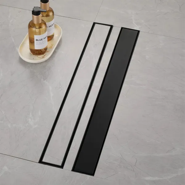 REA - Odtokový žľab 90 Pure Neox - matný čierny REA-G6603
