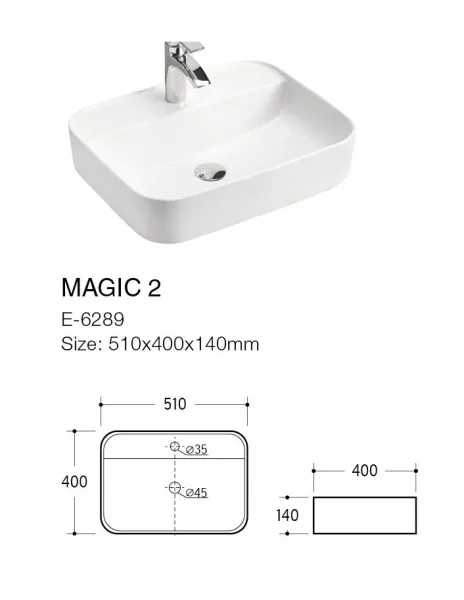 Comad Keramické umývadlo na dosku Magic 51 cm biele