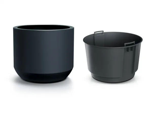 Prosperplast Květináč s vkladem HEOSO antracit, varianta 56,8 cm