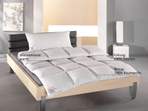Sannwald Kazetová páperová prikrývka Premium, teplá (200 x 220 cm)