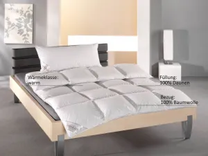 Sannwald Kazetová páperová prikrývka Premium, teplá (200 x 220 cm)