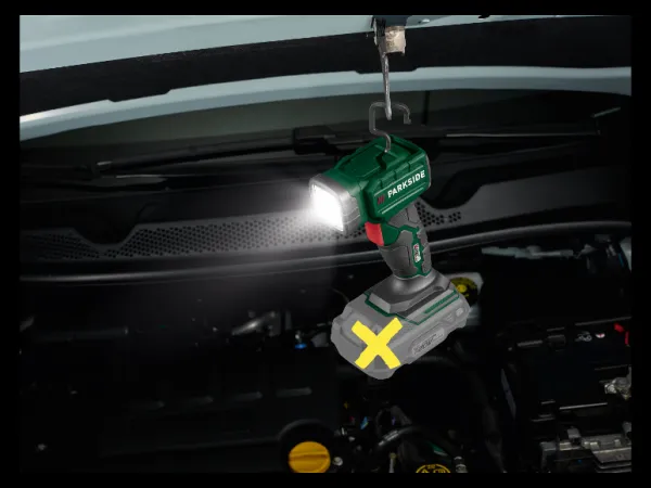 Parkside® Aku LED ručná lampa 20 V Plhla 20 Li A1/Plhla 20-Li C1 – bez akumulátora