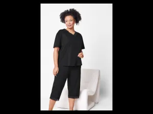 esmara® Dámske pyžamo XXL (čierna, 3XL (56/58))