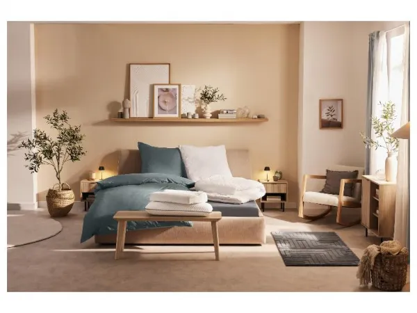 Livarno home Perkálová napínacia plachta, 180 – 200 x 200 cm