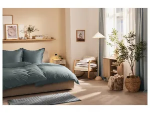 Livarno home Posteľná bielizeň z bavlneného saténu, 240 x 220 cm (sivá)