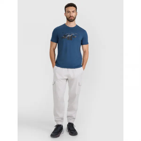 Pánske tričko s krátkym rukávom 4F TSHIRT M2359-WAW25TTSHM2359-46S-TEAL