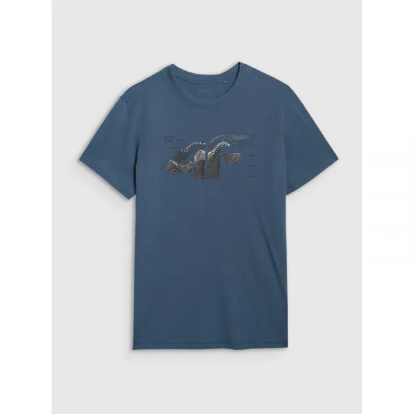Pánske tričko s krátkym rukávom 4F TSHIRT M2359-WAW25TTSHM2359-46S-TEAL