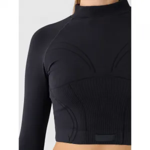 Dámske tréningové tričko s dlhým rukávom 4F LONGSLEEVE FNK F483-RAW24TFLOF483-20S-DEEP BLACK