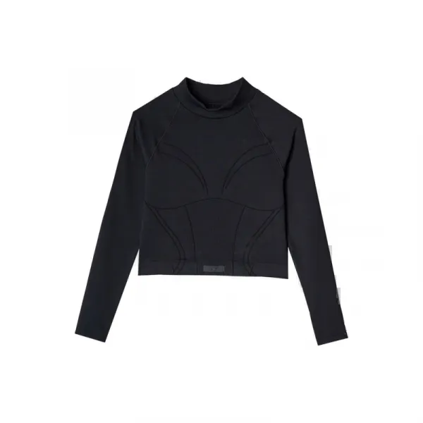 Dámske tréningové tričko s dlhým rukávom 4F LONGSLEEVE FNK F483-RAW24TFLOF483-20S-DEEP BLACK