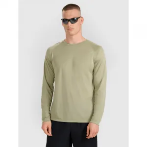 Pánske bežecké tričko s dlhým rukávom 4F LONGSLEEVE FNK M413-WAW25TFLOM413-44S-OLIVE