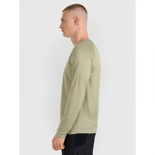 Pánske bežecké tričko s dlhým rukávom 4F LONGSLEEVE FNK M413-WAW25TFLOM413-44S-OLIVE
