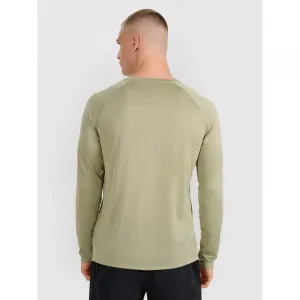 Pánske bežecké tričko s dlhým rukávom 4F LONGSLEEVE FNK M413-WAW25TFLOM413-44S-OLIVE