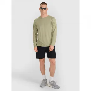 Pánske bežecké tričko s dlhým rukávom 4F LONGSLEEVE FNK M413-WAW25TFLOM413-44S-OLIVE