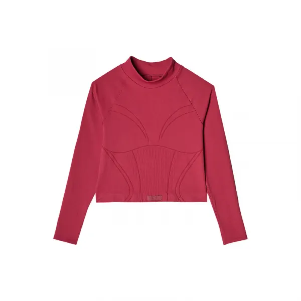 Dámske tréningové tričko s dlhým rukávom 4F LONGSLEEVE FNK F483-RAW24TFLOF483-60S-BURGUNDY