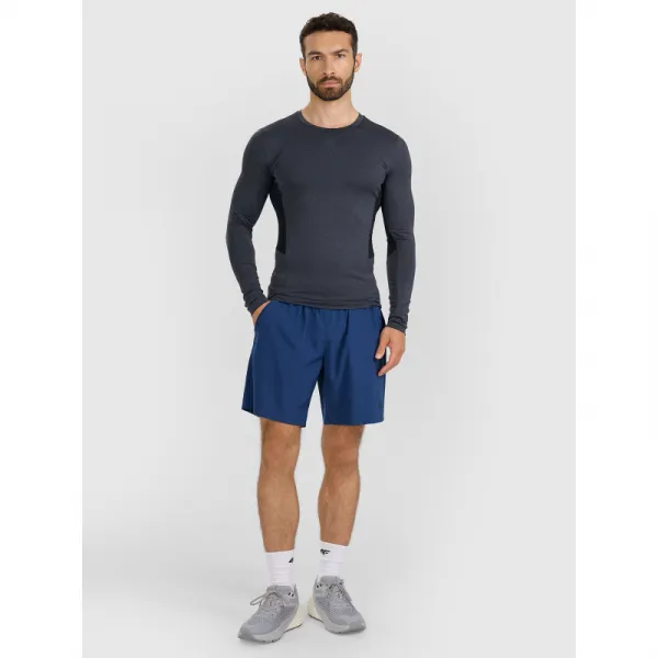 Pánske tréningové tričko s dlhým rukávom 4F LONGSLEEVE FNK M507-WMM00TFLOM507-22M-ANTHRACITE MELANGE