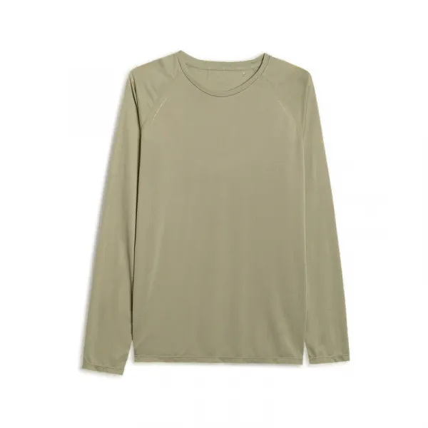 Pánske bežecké tričko s dlhým rukávom 4F LONGSLEEVE FNK M413-WAW25TFLOM413-44S-OLIVE