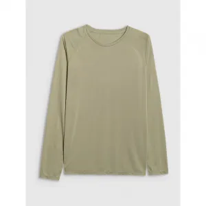 Pánske bežecké tričko s dlhým rukávom 4F LONGSLEEVE FNK M413-WAW25TFLOM413-44S-OLIVE