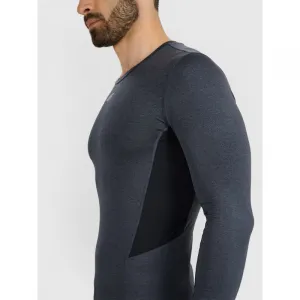 Pánske tréningové tričko s dlhým rukávom 4F LONGSLEEVE FNK M507-WMM00TFLOM507-22M-ANTHRACITE MELANGE