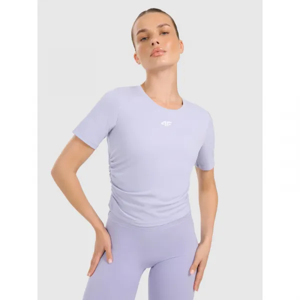 Dámske tréningové tričko s krátkym rukávom 4F TSHIRT FNK F1524-WAW25TFTSF1524-34S-LIGHT BLUE