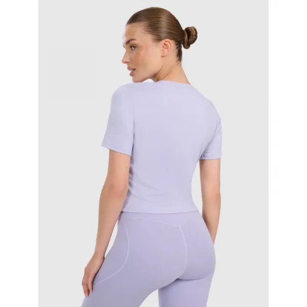 Dámske tréningové tričko s krátkym rukávom 4F TSHIRT FNK F1524-WAW25TFTSF1524-34S-LIGHT BLUE