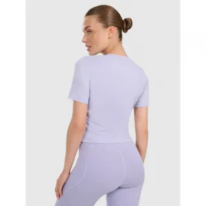 Dámske tréningové tričko s krátkym rukávom 4F TSHIRT FNK F1524-WAW25TFTSF1524-34S-LIGHT BLUE