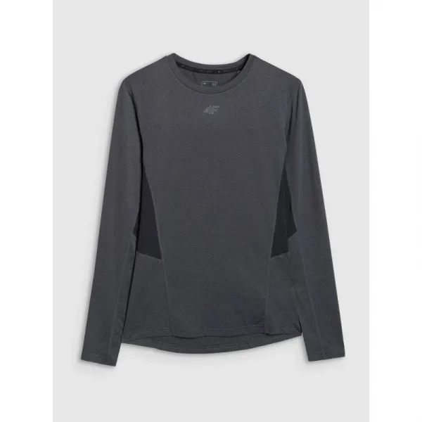 Pánske tréningové tričko s dlhým rukávom 4F LONGSLEEVE FNK M507-WMM00TFLOM507-22M-ANTHRACITE MELANGE