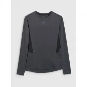 Pánske tréningové tričko s dlhým rukávom 4F LONGSLEEVE FNK M507-WMM00TFLOM507-22M-ANTHRACITE MELANGE