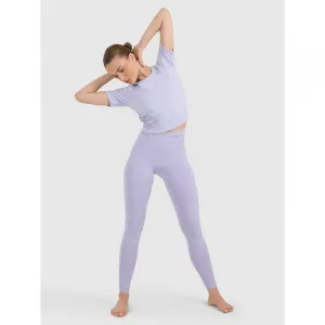 Dámske tréningové tričko s krátkym rukávom 4F TSHIRT FNK F1524-WAW25TFTSF1524-34S-LIGHT BLUE