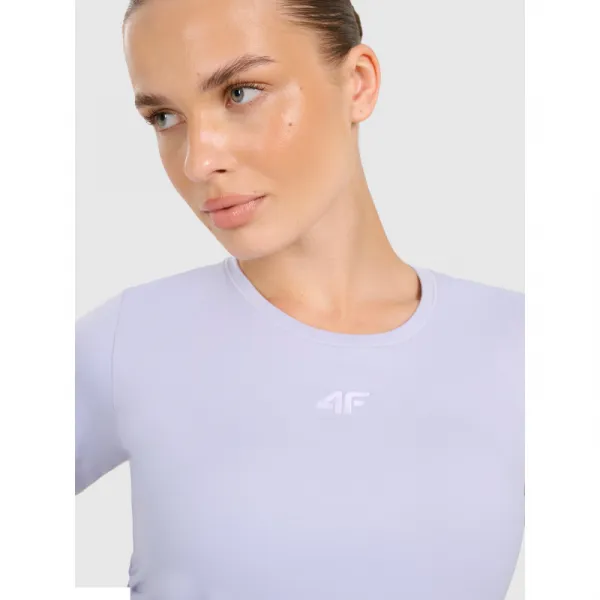 Dámske tréningové tričko s krátkym rukávom 4F TSHIRT FNK F1524-WAW25TFTSF1524-34S-LIGHT BLUE