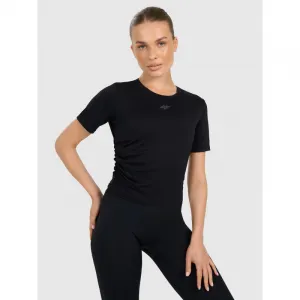 Dámske tréningové tričko s krátkym rukávom 4F TSHIRT FNK F1524-WAW25TFTSF1524-20S-DEEP BLACK