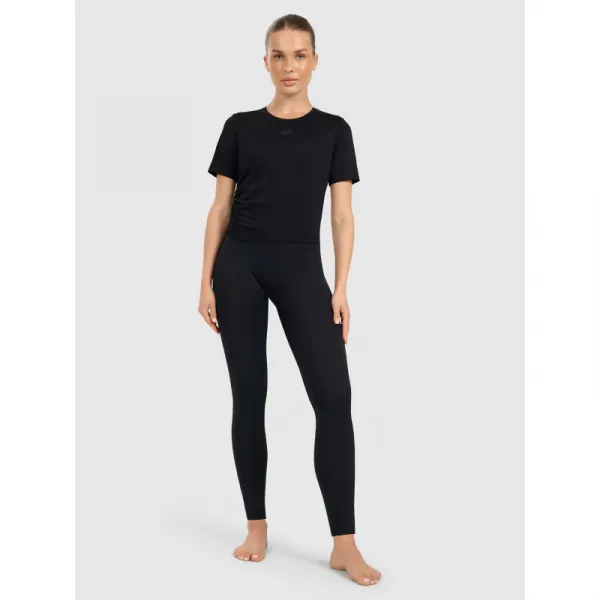 Dámske tréningové tričko s krátkym rukávom 4F TSHIRT FNK F1524-WAW25TFTSF1524-20S-DEEP BLACK