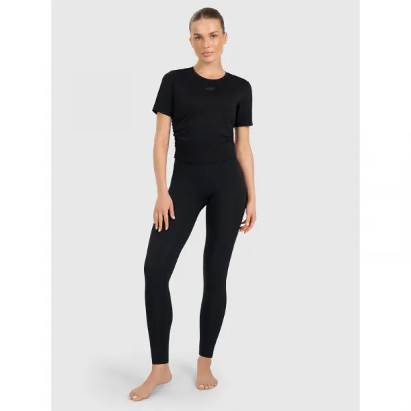 Dámske tréningové tričko s krátkym rukávom 4F TSHIRT FNK F1524-WAW25TFTSF1524-20S-DEEP BLACK