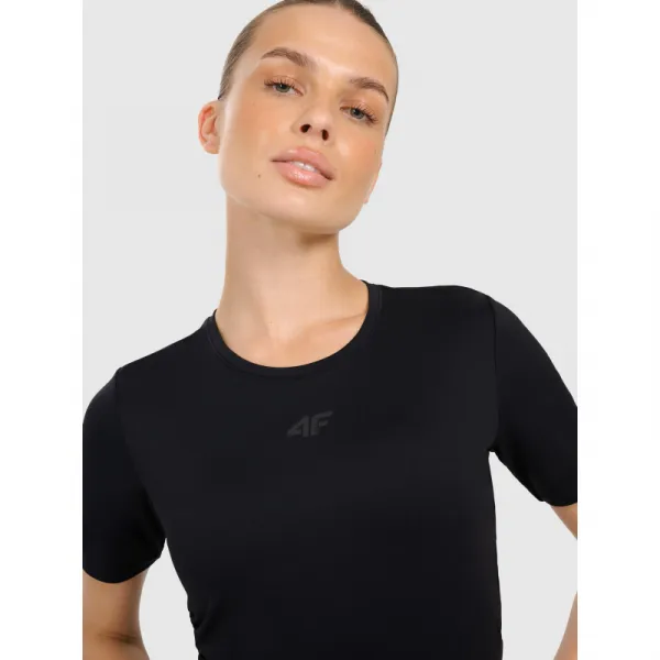 Dámske tréningové tričko s krátkym rukávom 4F TSHIRT FNK F1524-WAW25TFTSF1524-20S-DEEP BLACK