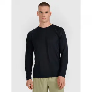 Pánske bežecké tričko s dlhým rukávom 4F LONGSLEEVE FNK M413-WAW25TFLOM413-20S-DEEP BLACK