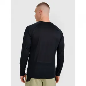 Pánske bežecké tričko s dlhým rukávom 4F LONGSLEEVE FNK M413-WAW25TFLOM413-20S-DEEP BLACK