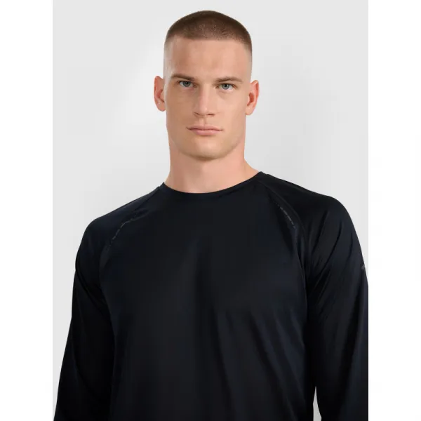 Pánske bežecké tričko s dlhým rukávom 4F LONGSLEEVE FNK M413-WAW25TFLOM413-20S-DEEP BLACK