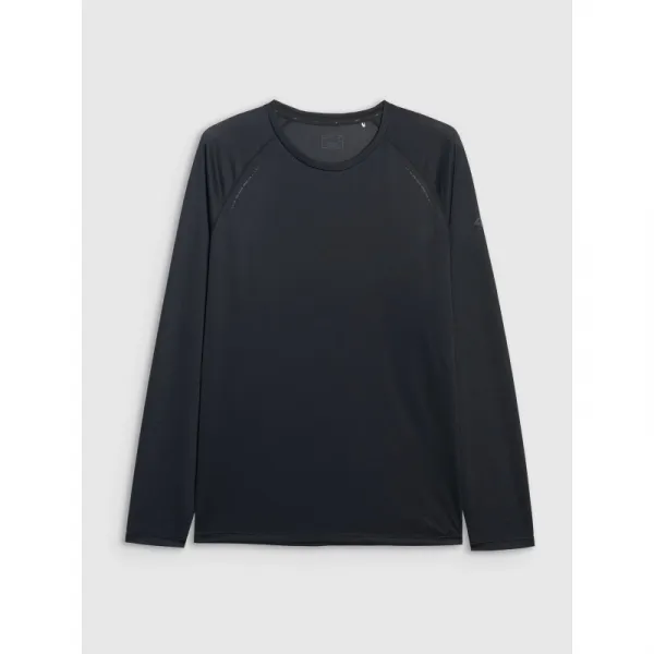 Pánske bežecké tričko s dlhým rukávom 4F LONGSLEEVE FNK M413-WAW25TFLOM413-20S-DEEP BLACK