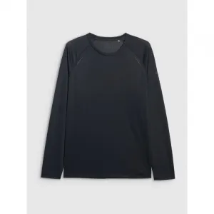 Pánske bežecké tričko s dlhým rukávom 4F LONGSLEEVE FNK M413-WAW25TFLOM413-20S-DEEP BLACK