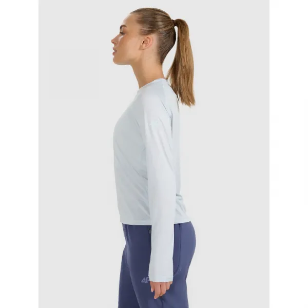 Dámske bežecké tričko s dlhým rukávom 4F LONGSLEEVE FNK F415-WAW25TFLOF415-34S-LIGHT BLUE