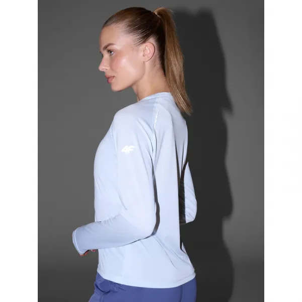 Dámske bežecké tričko s dlhým rukávom 4F LONGSLEEVE FNK F415-WAW25TFLOF415-34S-LIGHT BLUE