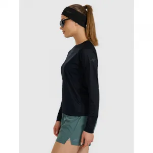 Dámske bežecké tričko s dlhým rukávom 4F LONGSLEEVE FNK F415-WAW25TFLOF415-20S-DEEP BLACK