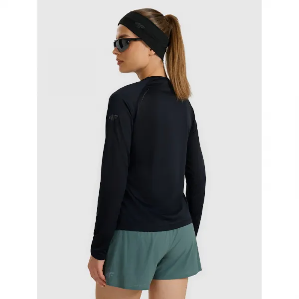 Dámske bežecké tričko s dlhým rukávom 4F LONGSLEEVE FNK F415-WAW25TFLOF415-20S-DEEP BLACK