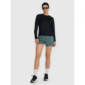 Dámske bežecké tričko s dlhým rukávom 4F LONGSLEEVE FNK F415-WAW25TFLOF415-20S-DEEP BLACK
