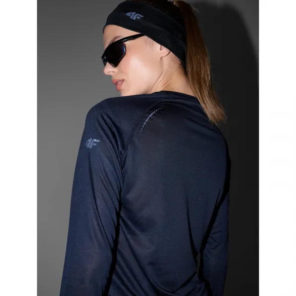 Dámske bežecké tričko s dlhým rukávom 4F LONGSLEEVE FNK F415-WAW25TFLOF415-20S-DEEP BLACK