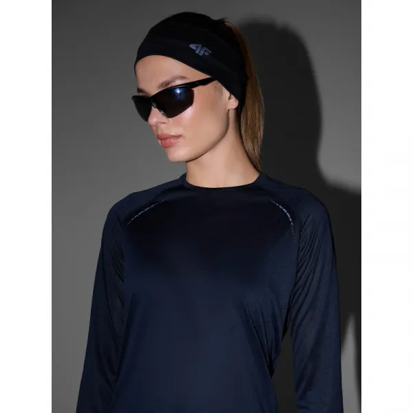 Dámske bežecké tričko s dlhým rukávom 4F LONGSLEEVE FNK F415-WAW25TFLOF415-20S-DEEP BLACK