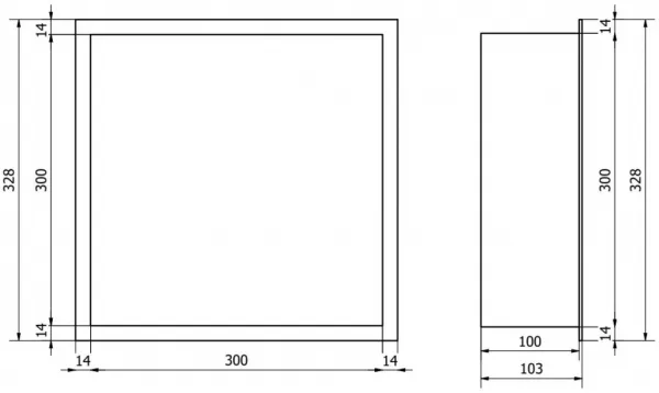 MEXEN - X-Wall-R modul pre vstavanie do steny 30 x 30, biela 1920303010
