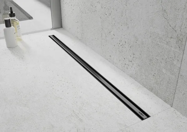 MEXEN - Flat 360° Slim podlahový žľab 150, čierna 1741150