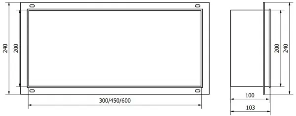 MEXEN - X-Wall-NR modul pre vstavanie do steny 45x20, biela 1921452010