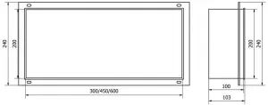 MEXEN - X-Wall-NR modul pre vstavanie do steny 45x20, biela 1921452010