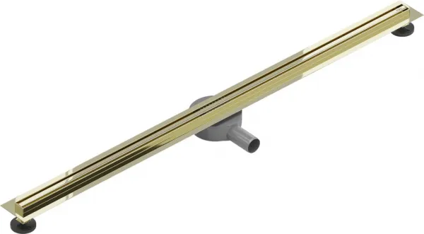 MEXEN - Flat 360° Slim podlahový žľab 130, zlatá 1541130